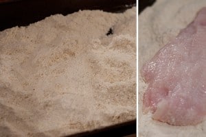 Coating catfish fillets for frying
