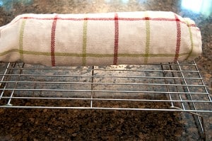 Making Cream Cheese Filled Pumpkin Roll