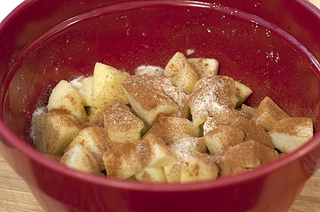 Preparing apples for Apple Patchwork Cobbler Preparing apples for Apple Patchwork Cobbler
