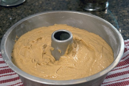 Pumpkin Pound Cake batter Pumpkin Pound Cake batter