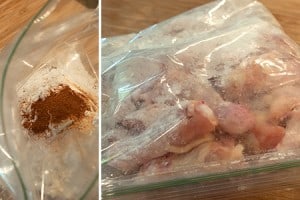 Coating the Baked Buffalo Wings