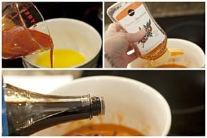 Making sauce for Baked Buffalo Wings