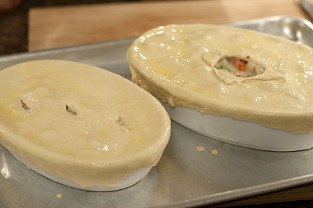 Chicken Pot Pie ready for oven