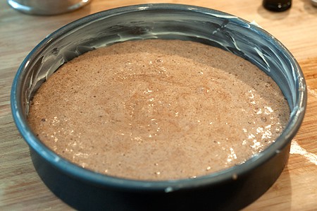 Walnut cake batter Walnut cake batter