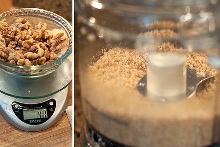 Grinding nuts for walnut cake Grinding nuts for walnut cake