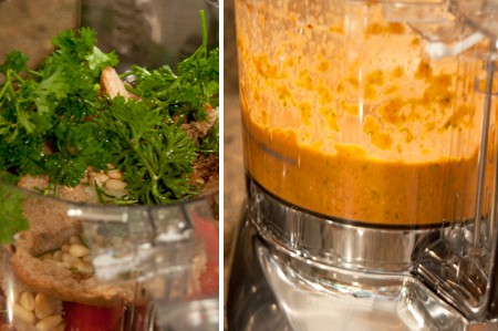 Making red pepper sauce