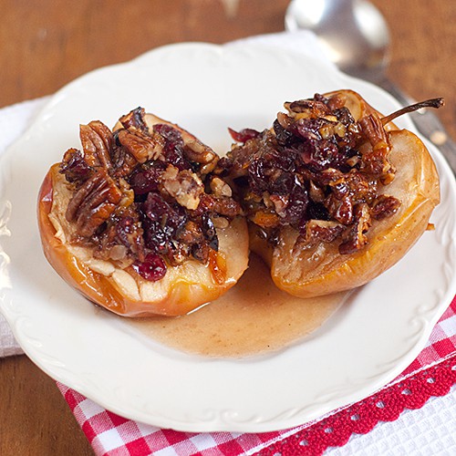 Baked Apples with Cranberries and Pecans