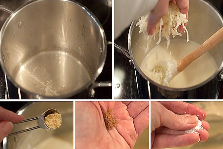 Step-by-step photo for cheese fondue