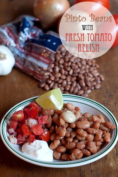 pinto beans with fresh tomato relish