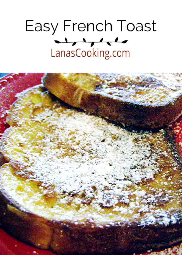French toast dusted with powdered sugar.