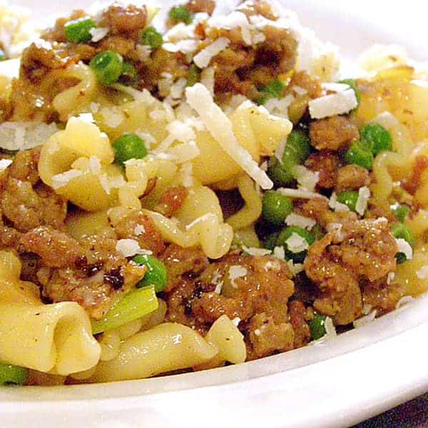 Pasta with Sausage and Leeks