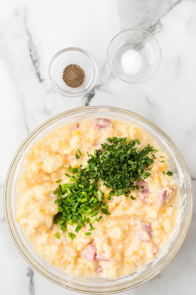 All remaining ingredients added to bowl.