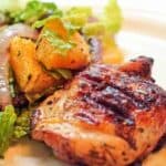 Orange Rosemary Grilled Chicken - fire up the grill and cook this delicious, savory chicken with an orange and rosemary marinade. https://www.lanascooking.com/orange-rosemary-grilled-chicken/