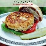 Turkey Burger - Juicy, delicious, lightly seasoned and grilled turkey burgers. https://www.lanascooking.com/turkey-burgers/