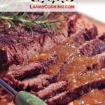A chuck pot roast seasoned with rosemary and garlic and braised until tender. https://www.lanascooking.com/pot-roast-with-rosemary-and-garlic