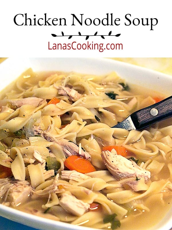 We're going back to basics with this Classic Chicken Noodle Soup made with homemade chicken broth. https://www.lanascooking.com/chicken-noodle-soup-and-back-to-basics-homemade-chicken-broth/