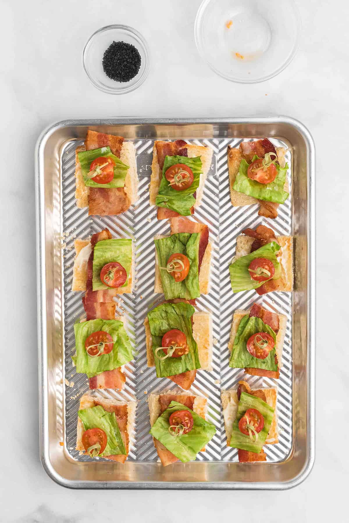 Picks added to each blt bite.