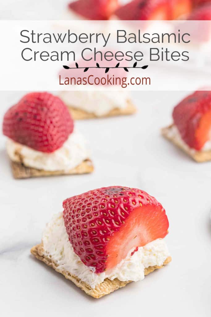 A completed strawberry balsamic cream cheese appetizer.