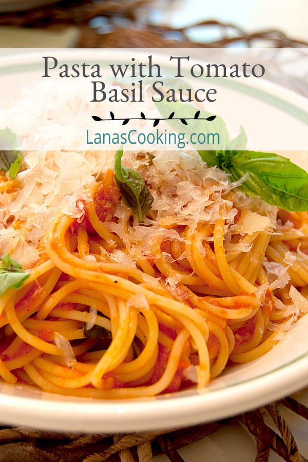Pasta with Tomato Basil Sauce Recipe Lana’s Cooking