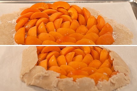 galette_addapricots Arrange apricot slices on top of dough