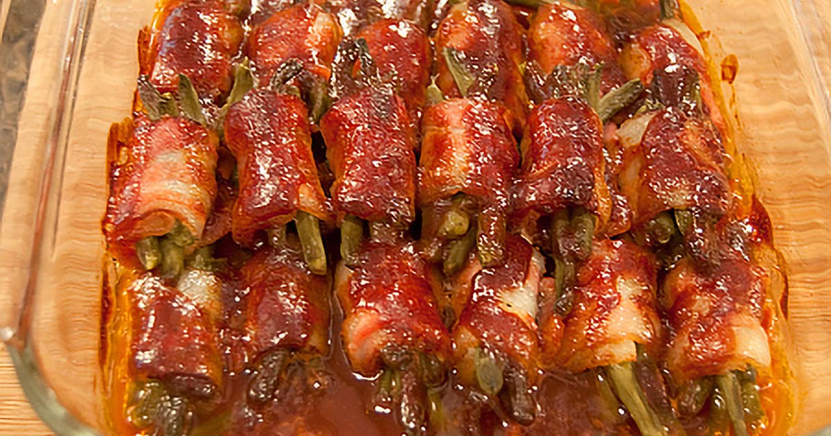 Barbecued Green Bean Bundles from Lana's Cooking