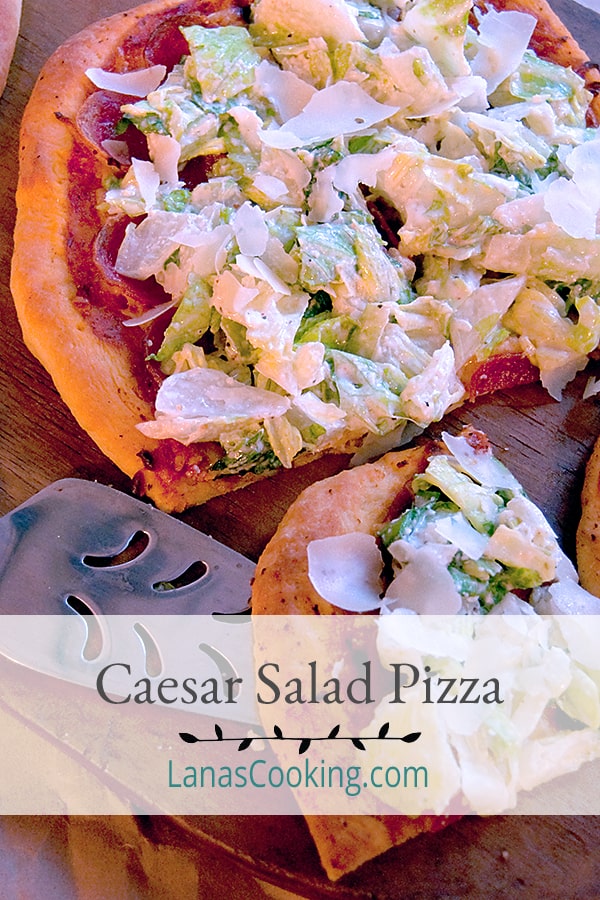 Caesar Salad Pizza Recipe from Never Enough Thyme