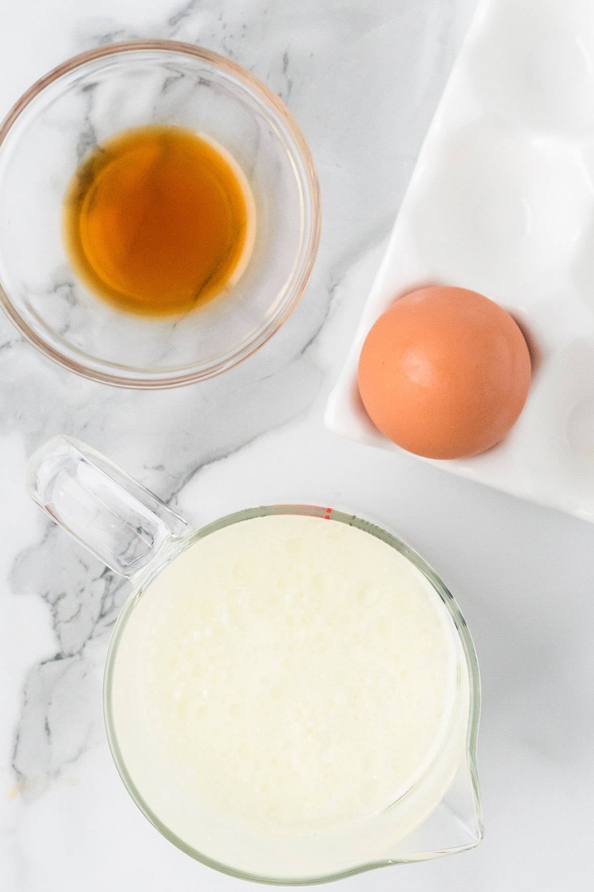 Wet ingredients for the recipe.