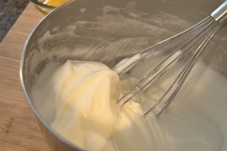 Beating egg whites for Angel Cake