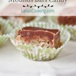 Homemade Mounds Bars Candy - an old-fashioned homemade candy similar to the famous Mounds Bar. Add this one to your holiday cooking list.