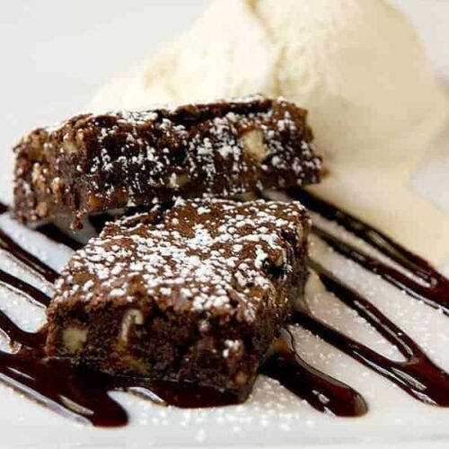 Caramel Pecan Brownies - decadently rich brownies with a caramel and pecan layer in the center.