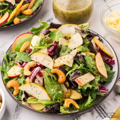 Apple-Pear Salad with Lemon Poppy Seed Dressing