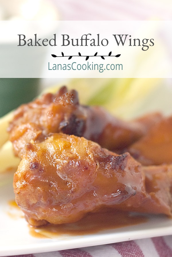 Perfect Baked Buffalo Wings - these baked Buffalo wings have the classic taste without any of the frying. https://www.lanascooking.com/baked-buffalo-wings/