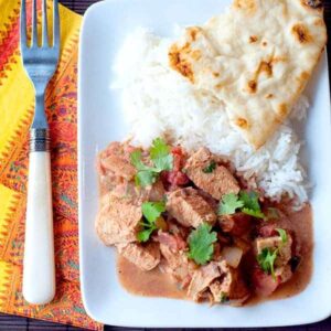 Chicken Tikka Masala is a traditional British recipe with Indian influence. An interesting blend of sweet, savory and spicy. https://www.lanascooking.com/chicken-tikka-masala/