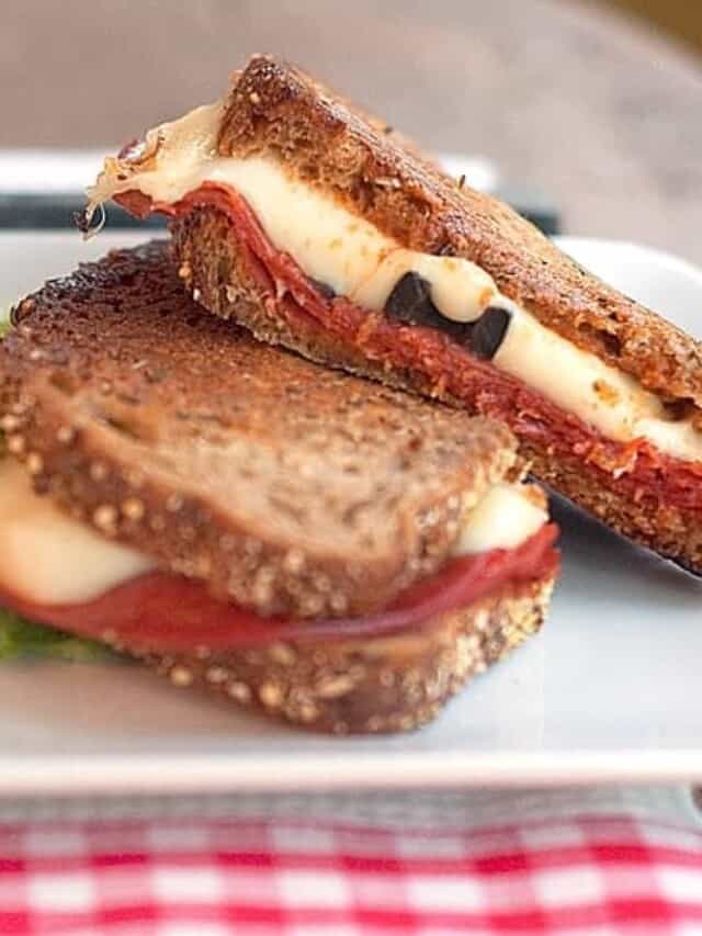 Pepperoni Pizza Grilled Cheese Sandwich Story