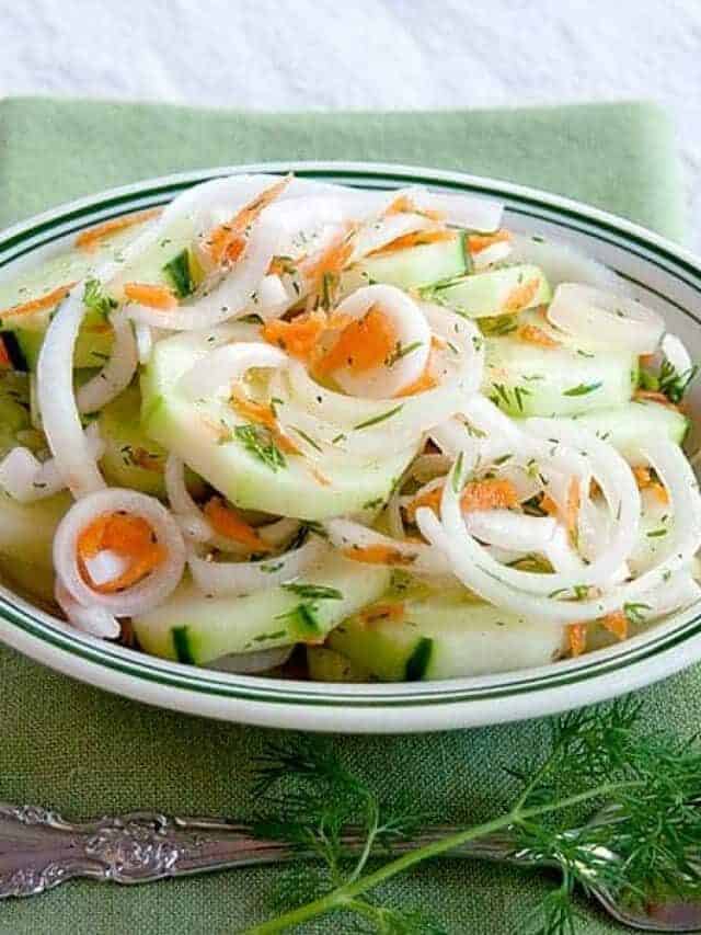 Sweet and Sour Cucumber and Vidalia Onion Salad Story