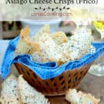 A basket filled with cheese crisps.