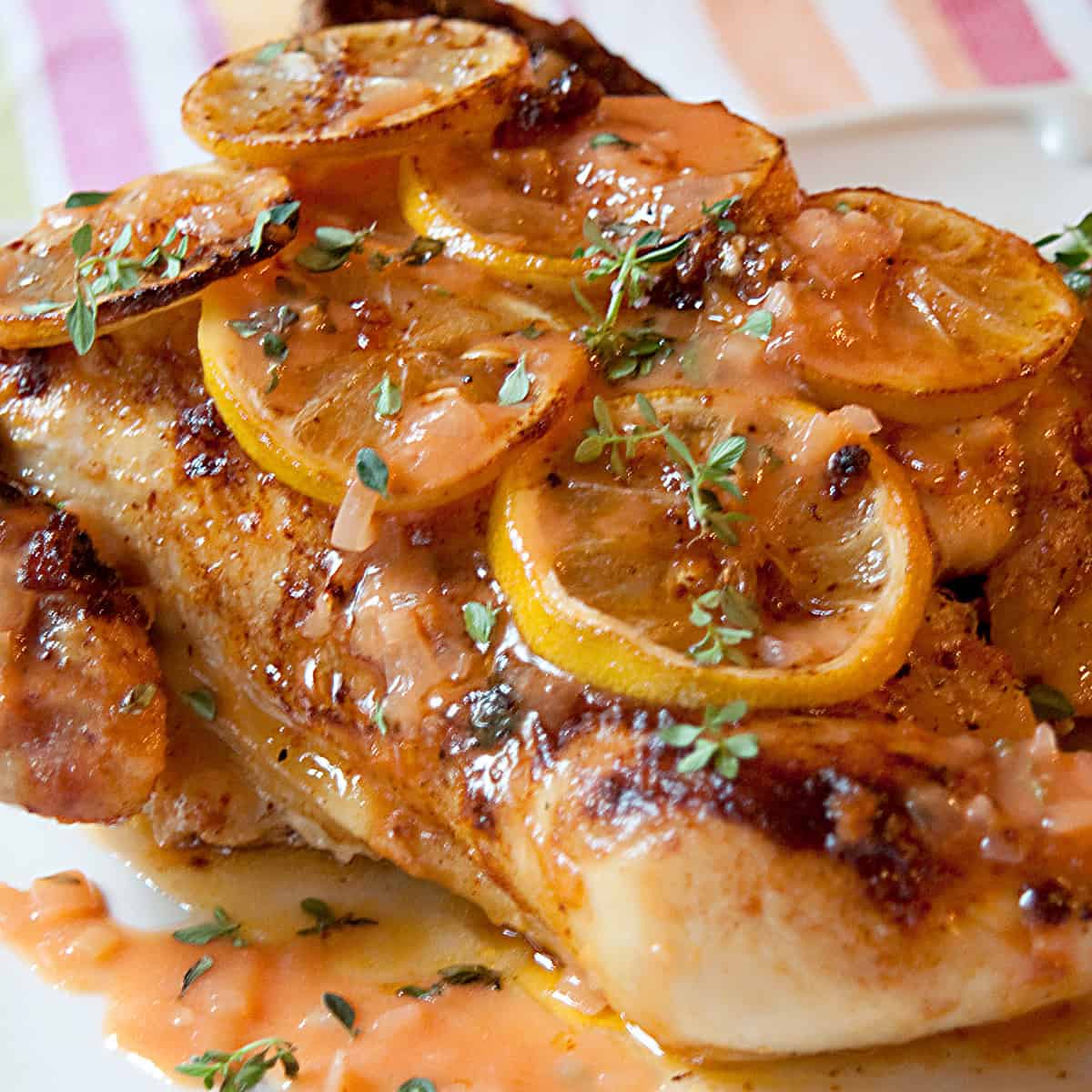 Butter BBQ Chicken on a serving plate.
