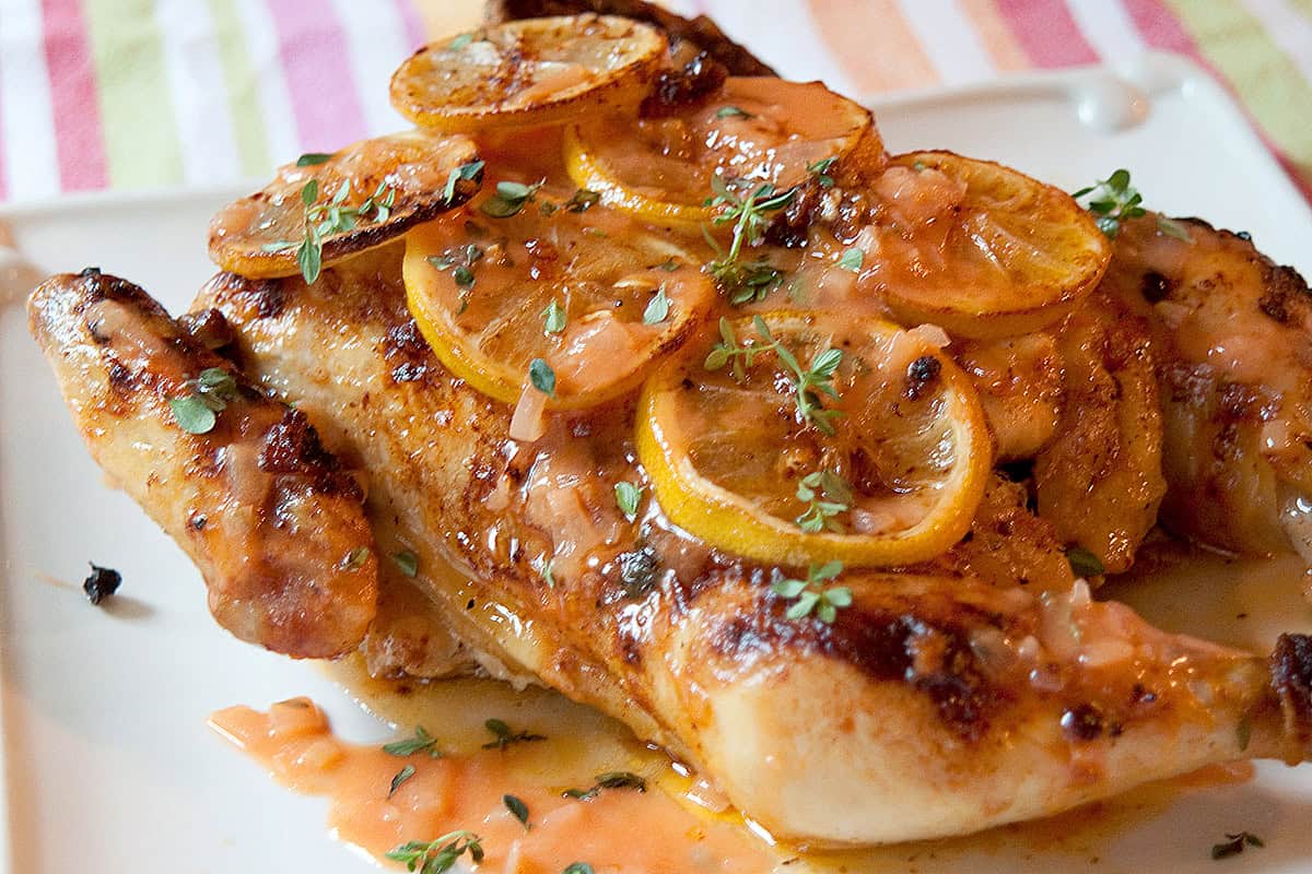 Butter BBQ Chicken on a serving plate.