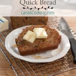 Carrot Pecan Quick Bread - an easy bread made with loads of carrots, warm fall spices, and cane sugar. Great for breakfast, dessert, or afternoon snack. https://www.lanascooking.com/carrot-pecan-quick-bread/