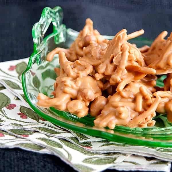 Haystacks - An easy candy recipe from "back in the day." Perfect combination of sweet, salty, and crunchy! https://www.lanascooking.com/haystacks