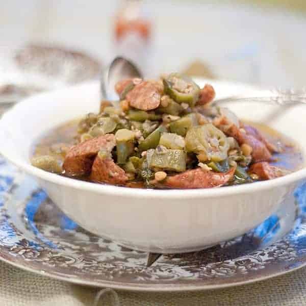 Lentil and Sausage Gumbo Soup - Lana's Cooking