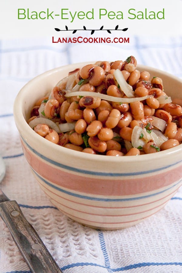 This black-eyed pea salad combines canned peas with sliced onions in a sweet, tangy marinade. Great all-year round side dish. https://www.lanascooking.com/black-eyed-pea-salad/
