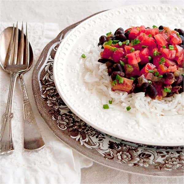Black Beans and Rice with Ham