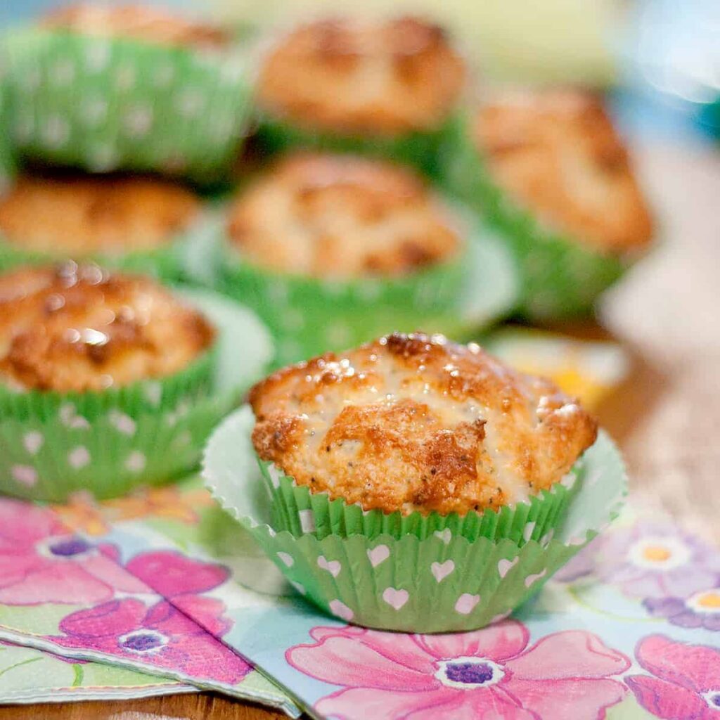 Easy Poppy Seed Muffins - use a convenient packaged baking mix to shorten your prep time for these delicious poppy seed muffins. https://www.lanascooking.com/easy-poppy-seed-muffins/