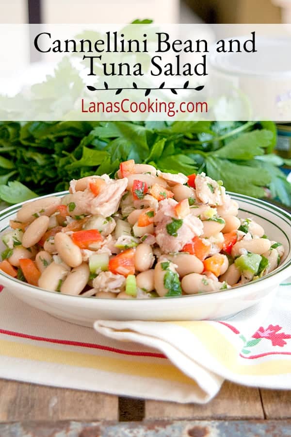 This cannellini (white kidney) bean and tuna salad is a great change of pace from the usual mayonnaise-based version. Enjoy it any time of year! https://www.lanascooking.com/cannellini-bean-and-tuna-salad/