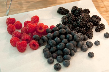 Wash and drain berries