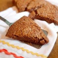 Chocolate Scones - A special dessert scone that is sweeter than a traditional scone with a crunchy sugary topping. Enjoy with a cup of tea or coffee. https://www.lanascooking.com/chocolate-scones/
