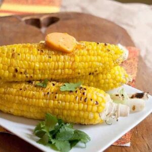 Fresh Corn and Scallions with Southwest Compound Butter