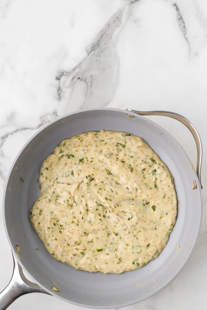 Finished sauce in a skillet.