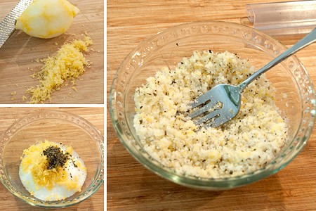 Make the lemon, sugar, basil combination for Lemon Basil Palmiers